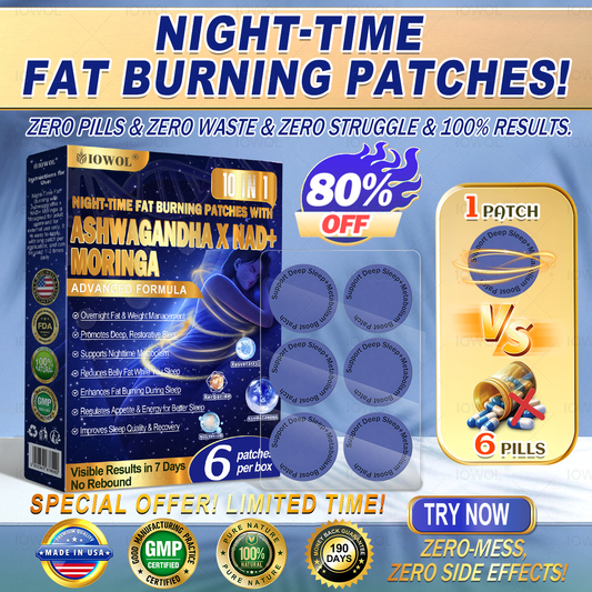 92% OFF IOWOL ® NIGHT-TIME FAT BURNING PATCHES! ZERO PILLS & ZERO WASTE & ZERO STRUGGLE & 100% RESULTS.Lose Weight Without Dieting Or Exercise